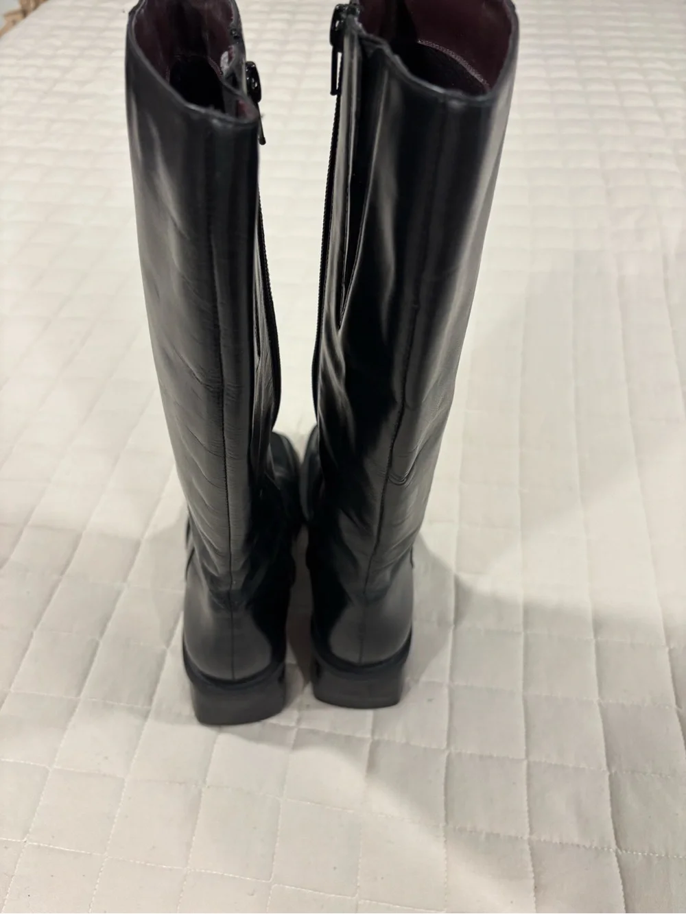 Women's Black Over-the-Knee Leather Boots